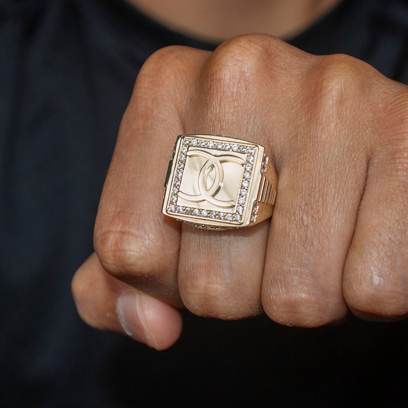 10K Gold Cz Pinky Ring For Men | 6 Grams