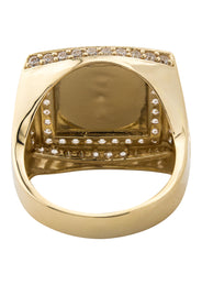 10K Gold Cz Anchor Ring For Men | 6 Grams