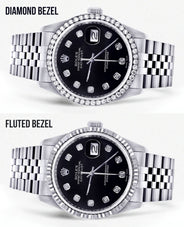 Womens Rolex Datejust Watch 16200 | 36Mm | Black Dial | Jubilee Band