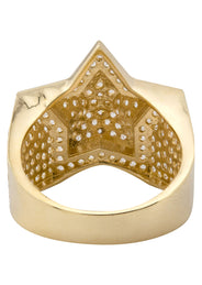 10K Gold Cz Star Ring For Men | 7 Grams
