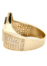 10K Gold Cz Star Ring For Men | 7 Grams