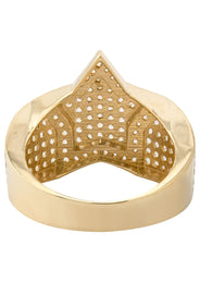 10K Gold Cz Star Ring For Men | 7 Grams