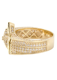 10K Gold Cz Star Ring For Men | 7 Grams