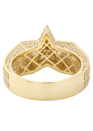10K Gold Cz Star Ring For Men | 7 Grams