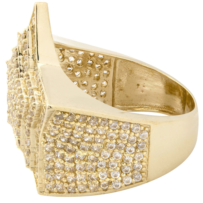 10K Gold Cz Star Ring For Men | 10 Grams