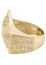 10K Gold Cz Star Ring For Men | 10 Grams