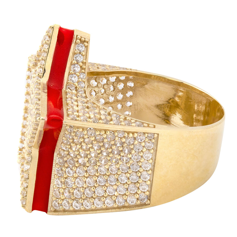 10K Gold Cz Star Ring For Men | 10 Grams