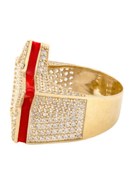 10K Gold Cz Star Ring For Men | 10 Grams
