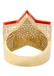 10K Gold Cz Star Ring For Men | 10 Grams