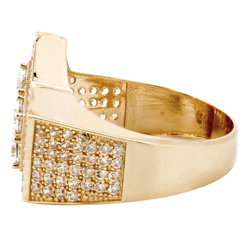 10K Gold Cz Star Ring For Men | 7.5 Grams
