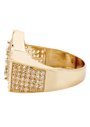 10K Gold Cz Star Ring For Men | 7.5 Grams