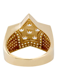 10K Gold Cz Star Ring For Men | 7.5 Grams