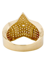 10K Gold Cz Star Ring For Men | 6.6 Grams