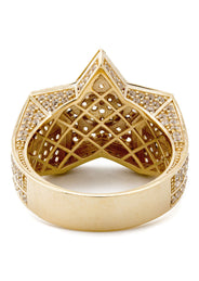 10K Gold Cz Star Ring For Men | 8 Grams