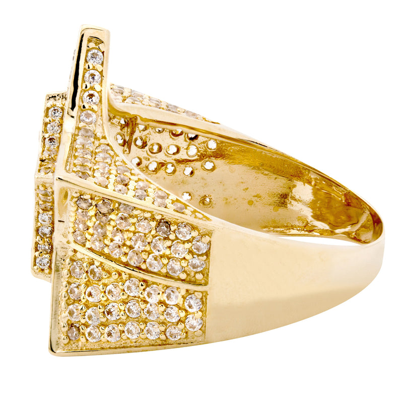 10K Gold Cz Star Ring For Men | 10 Grams