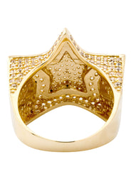 10K Gold Cz Star Ring For Men | 10 Grams
