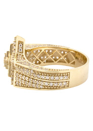 10K Gold Cz Star Ring For Men | 7 Grams