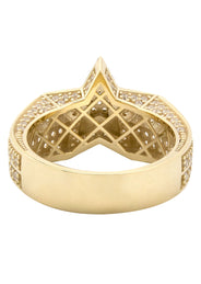 10K Gold Cz Star Ring For Men | 7 Grams