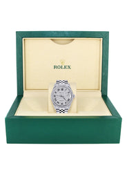 Womens Rolex Datejust Watch 16200  | 36MM | Full Diamond Roman Dial | Jubilee Band