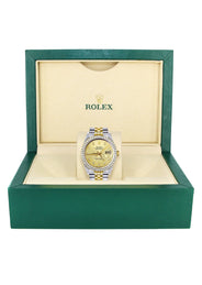 Gold Rolex Datejust Watch 16233 for Men | 36Mm | Gold Dial | Jubilee Band