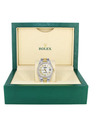 Gold & Steel Rolex Datejust Watch 16233 for Men | 36Mm | White Roman Dial | Jubilee Band