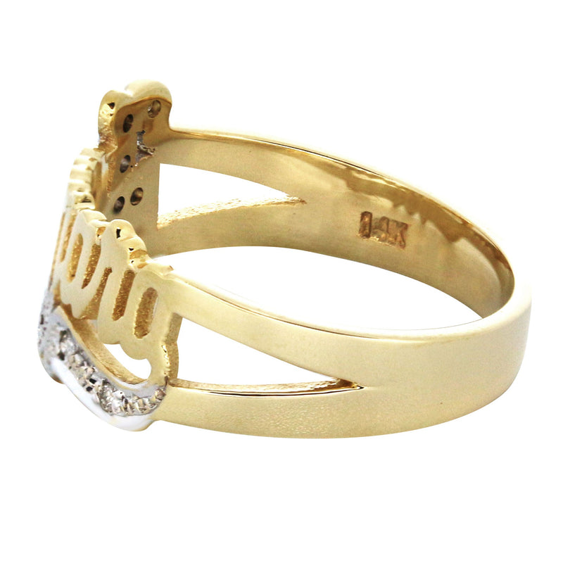 14K Diamond Gold Name Ring | Appx. 3 Grams