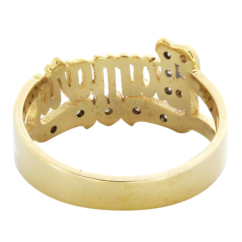 14K Diamond Gold Name Ring | Appx. 3 Grams