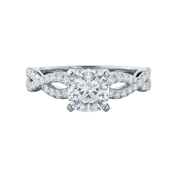 Tamara 2ct Cushion engagement ring setting