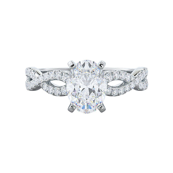 Tamara 2ct Oval engagement ring setting