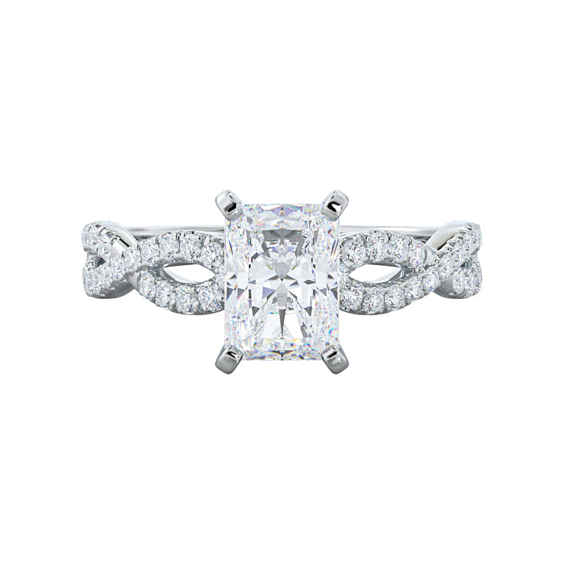 Tamara 2ct Radiant engagement ring setting