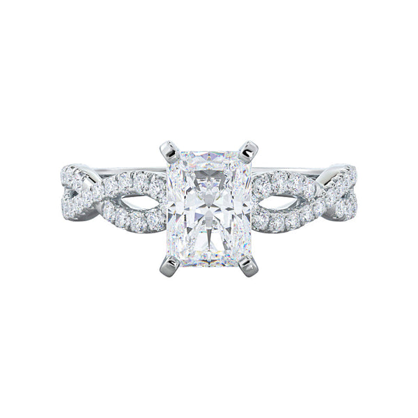 Tamara 2ct Radiant engagement ring setting