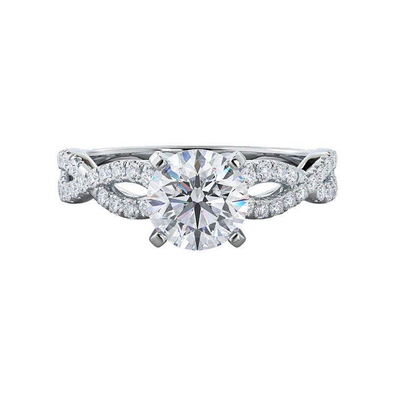 Tamara 2ct Round engagement ring setting