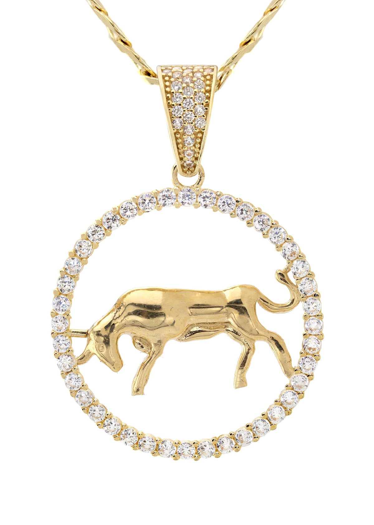 10K Yellow Gold Zodiac Taurus Necklace | Appx. 16.8 Grams