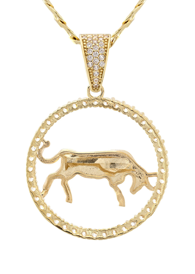 10K Yellow Gold Zodiac Taurus Necklace | Appx. 16.8 Grams