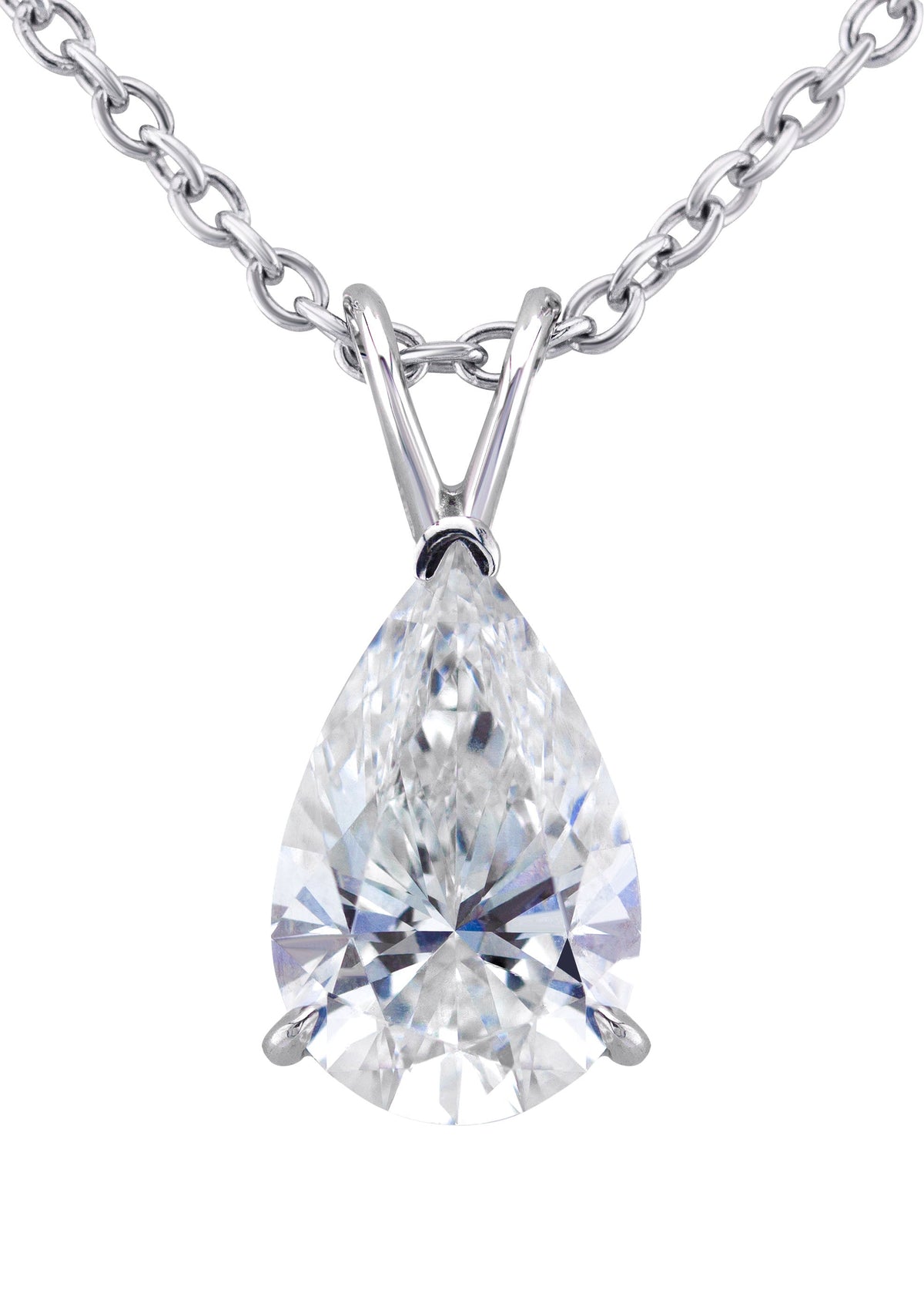 Women Jewelry - Diamond Necklace For Women | Lab Grown Pear Diamond Solitaire Pendant