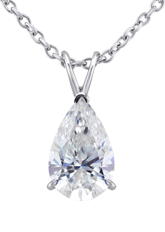 Women Jewelry - Diamond Necklace For Women | Lab Grown Pear Diamond Solitaire Pendant