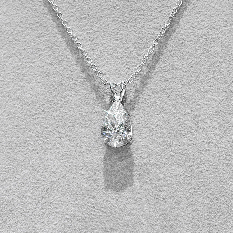 Women Jewelry - Diamond Necklace For Women | Lab Grown Pear Diamond Solitaire Pendant