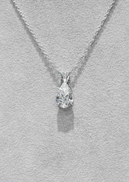 Women Jewelry - Diamond Necklace For Women | Lab Grown Pear Diamond Solitaire Pendant
