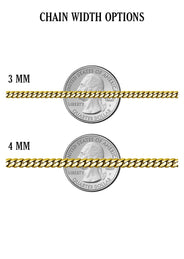 Gold Plated Mens Tennis Chain