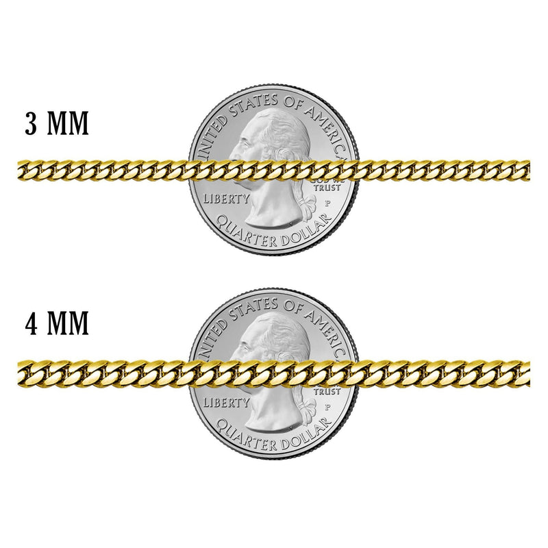 White Gold Plated Mens Tennis Chain