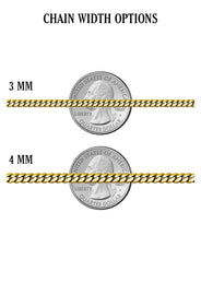 White Gold Plated Mens Tennis Chain