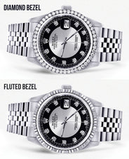 Diamond Mens Rolex Datejust Watch 16200  | 36MM | Tuxedo Diamond Dial | Jubilee Band