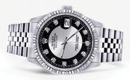 Womens Rolex Datejust Watch 16200  | 36Mm | Tuxedo Dial | Fluted Bezel | Jubilee Band