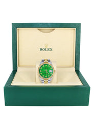 Mens Rolex Datejust Watch 16233 Two Tone | 36Mm | Green Dial | Jubilee Band