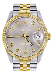 Mens Rolex Datejust Watch 16233 Two Tone | 36Mm | Grey Dial | Jubilee Band