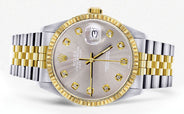 Mens Rolex Datejust Watch 16233 Two Tone | 36Mm | Grey Dial | Jubilee Band