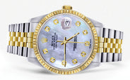 Womens Rolex Datejust Watch 16233 Two Tone | 36Mm | Mother of Pearl Dial | Fluted Bezel | Jubilee Band