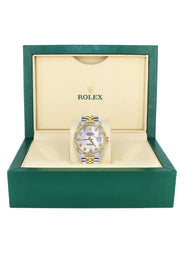 Womens Rolex Datejust Watch 16233 Two Tone | 36Mm | Mother of Pearl Dial | Fluted Bezel | Jubilee Band