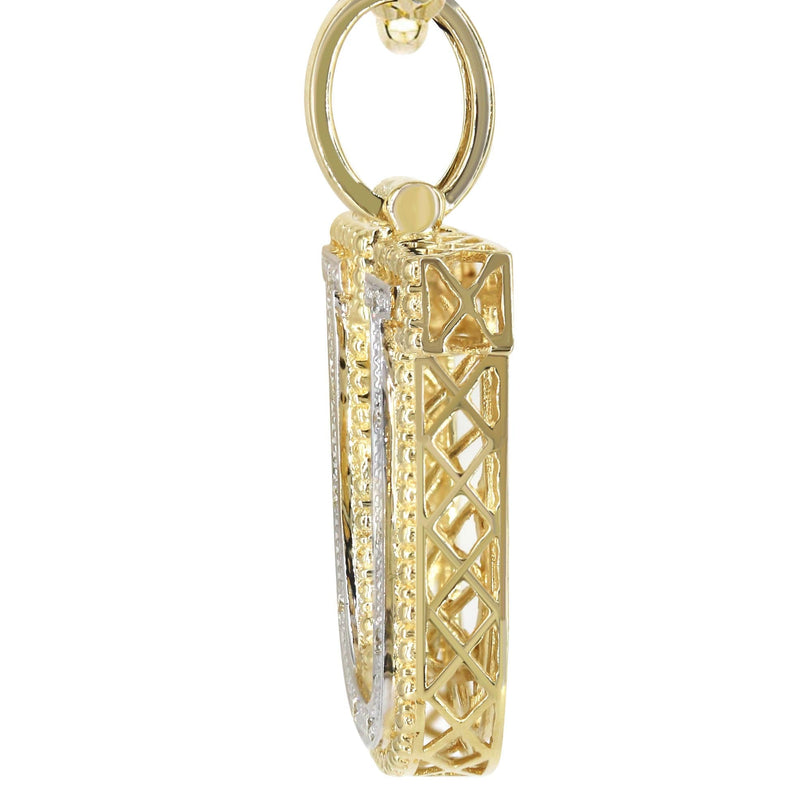 Diamond 10K Yellow Gold Letter "U" Necklace | Appx. 14.3 Grams