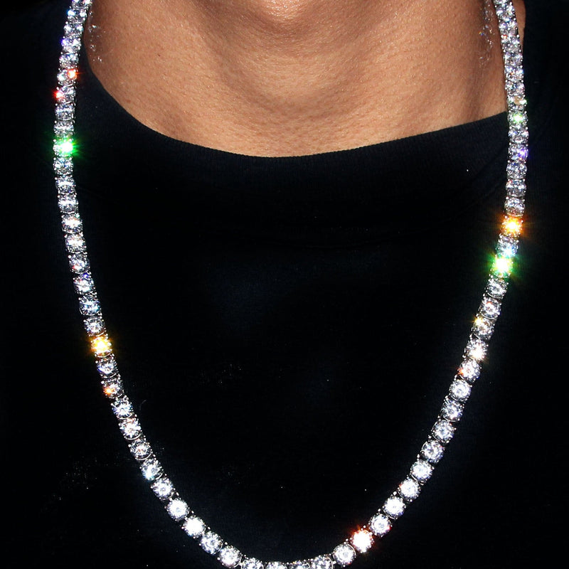 Layered Diamond White Tennis Chain